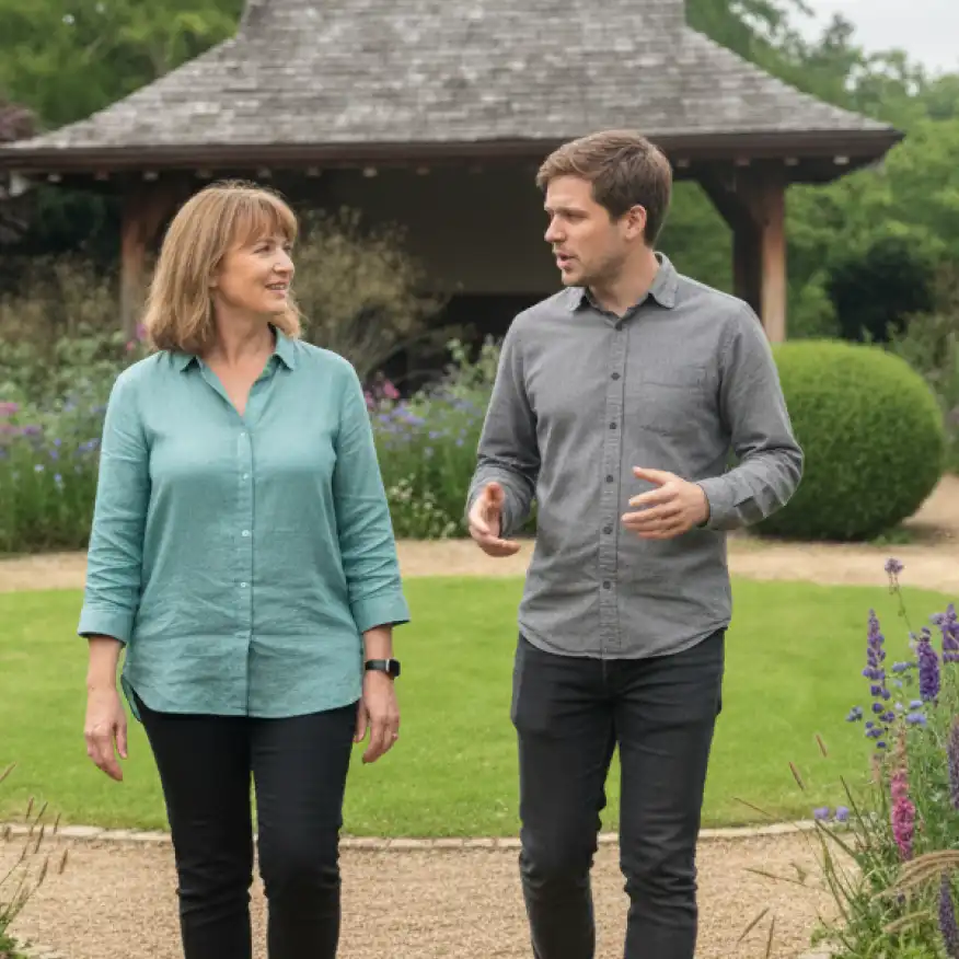 Scenic outdoor path in Bristol area used for walk and talk therapy